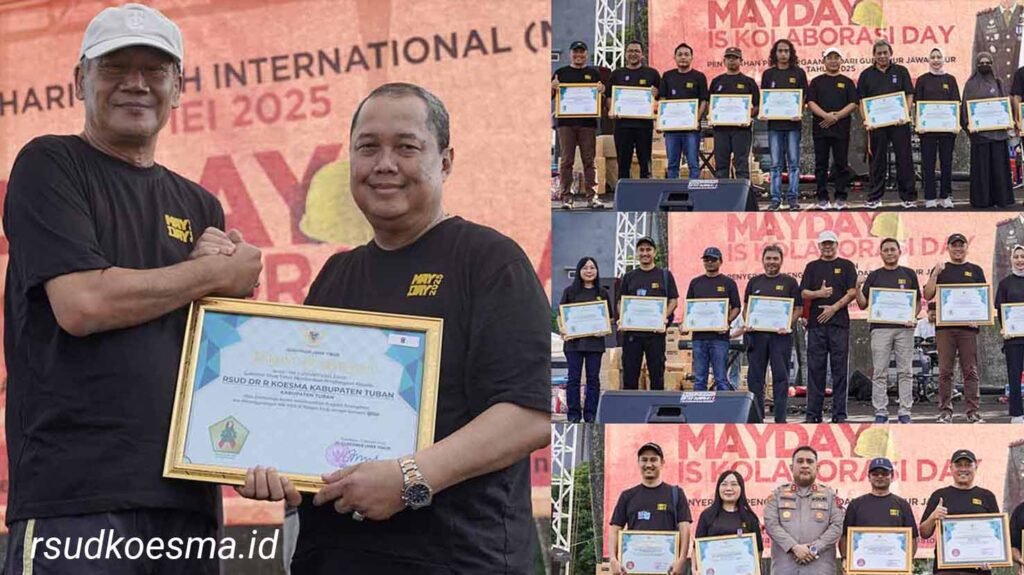 RSUD dr. R. Koesma Tuban Terima Tiga Penghargaan dalam Rangkaian Peringatan Hari Buruh 2025